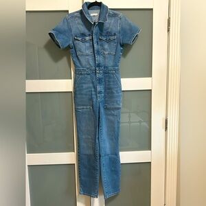 Good American Blue Denim Jumpsuit